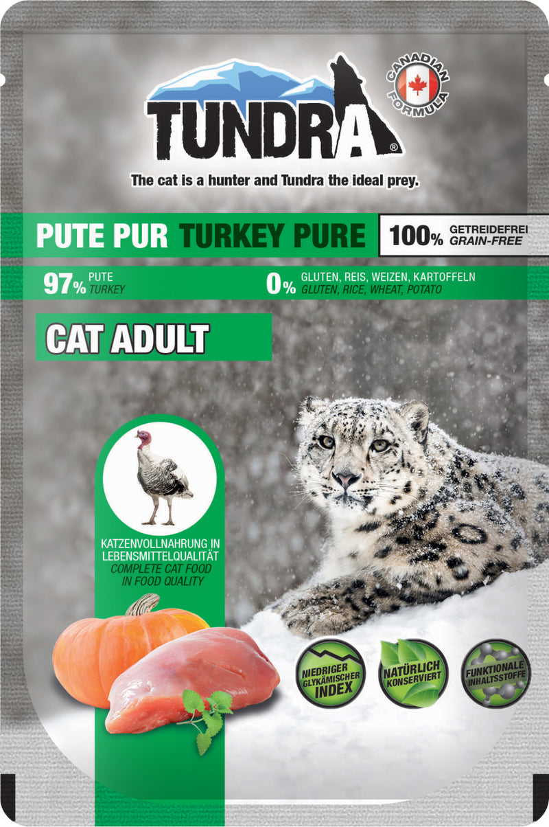 Hrana umeda pisici TUNDRA Curcan 772, 97% curcan, adult, 85g, premium image 0