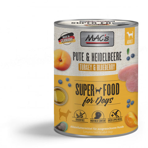 Hrana caini umeda MAC's Dog Curcan 907, 93.7% carne curcan, 800g, toate varstele image 0