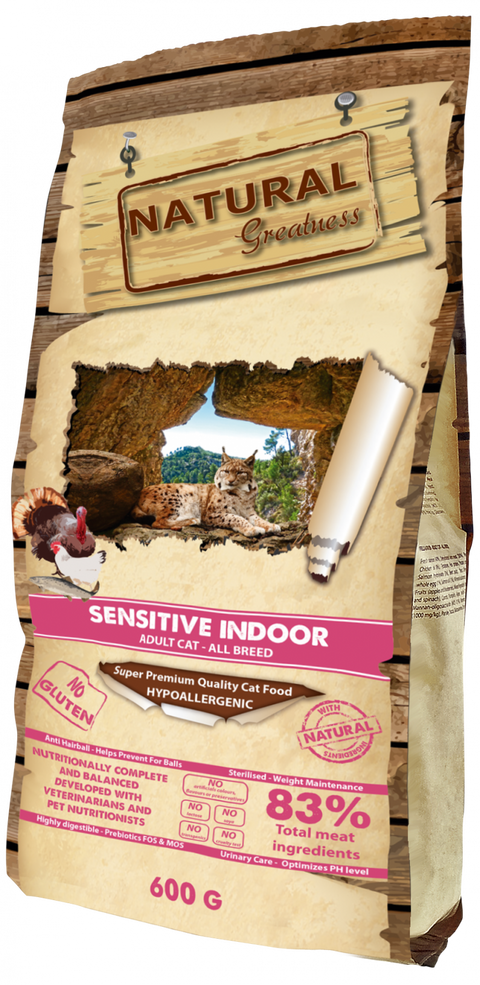 Hrana pisici Natural Greatness Cat Sensitive 600g, hipoalergenica, pui curcan, extract malt, taurina image 0