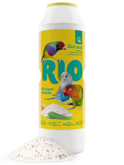 Nisip pasari NOVAPET RIO, antibacterian, eucalipt, sterilizat, calciu, 2 kg image 0