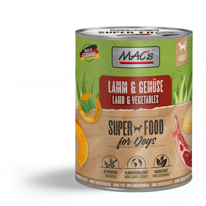 Hrana umeda caini MAC's Dog Wet Miel si Legume, 800g, cu dovleac si cartofi image 0
