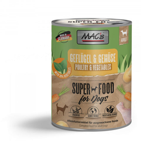 Hrana umeda caini MAC's Dog 800g, pui curcan, morcovi cartofi, toate varstele image 0