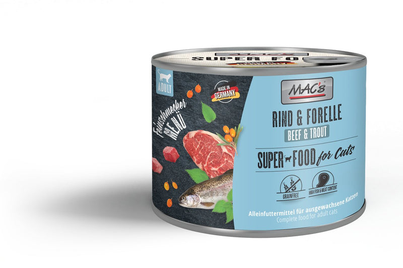 Hrana umeda pisici MAC's 881, vita 78.4%, pastrav 20%, 200g, fara aditivi image 0