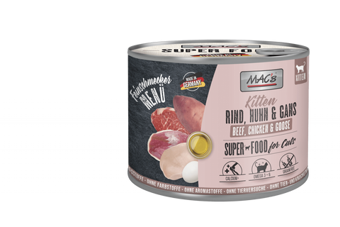 Hrana umeda pisici MAC's Cat Gourmet, vita, pui, gasca, taurina, 200g image 0