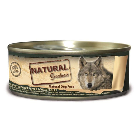 Hrana umeda caini Natural Greatness NGD156002, pui si ficat, 156g, 13% proteine, fara conservanti image 0
