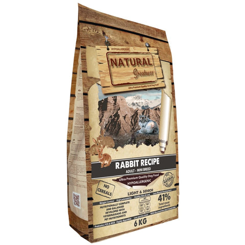 Hrana caini Natural Greatness Iepure, hipoalergenica, fara cereale, 27% proteine, 6 kg image 0
