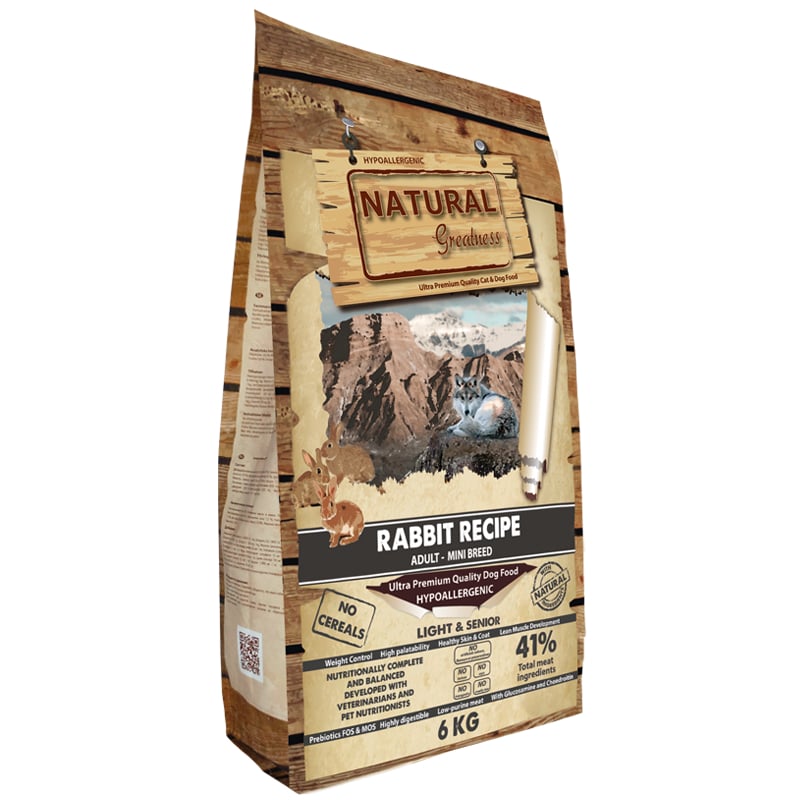 Hrana caini Natural Greatness Iepure, hipoalergenica, fara cereale, 27% proteine, 6 kg image 0