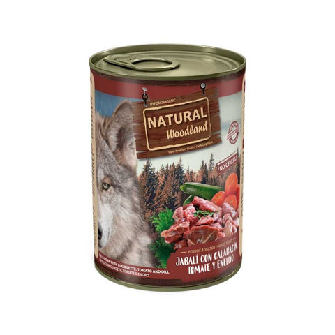 Hrana umeda caini Natural Woodland NWD40001, mistret curcan dovlecei, 400g, toate varstele image 0