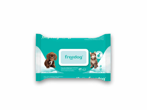 Servetele pisici Freedog Cleaning CLORHEXIDINE Large, 28x18 cm