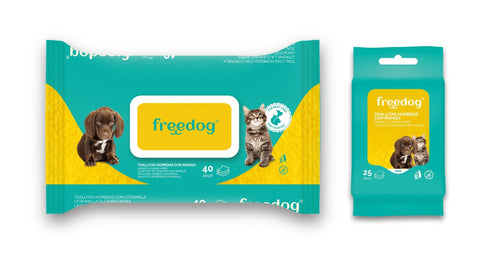 Servetele pisici Freedog Cleaning MANGO 25pcs umede, 18x20 cm