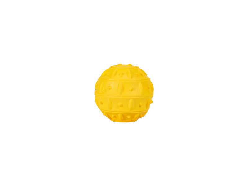 Freedog Teak Snack Ball Rubber Toy YELLOW 8CM