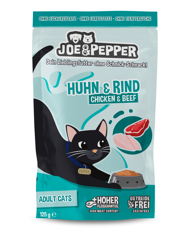 Joe and Pepper Pouch Cat Chicken and Beef 125g