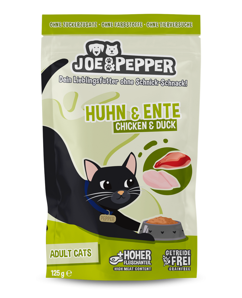 Joe and Pepper Pouch Cat Chicken and Duck 125g