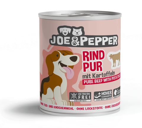 Hrana umeda caini Joe & Pepper Carne de vita, 800 g