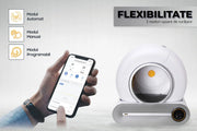 Litiera Automata Pentru Pisici Cu WiFi Si Aplicatie, Autocuratare, 65L, 9L Colectare, Sterilizare Ionica, Smart Cat Litter V1