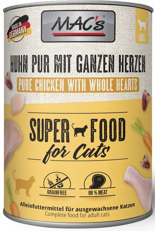 Macs cat pure Chicken with whole hearts 400g
