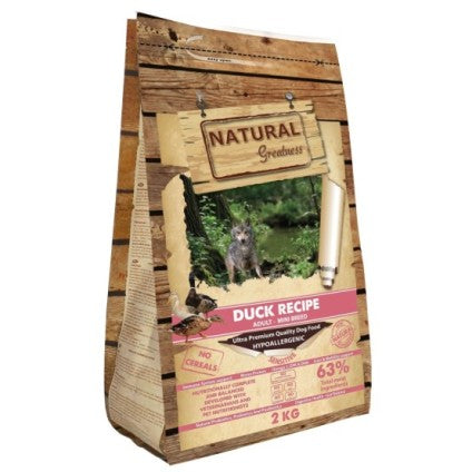 Natural Greatness Dog Duck Recipe Adult Mini Breed 2kg