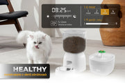 Pachet Smart Pet Care Cu Hranitor Automat 3L Si Fantana Apa 2L, Wi-Fi, Aplicatie Smart