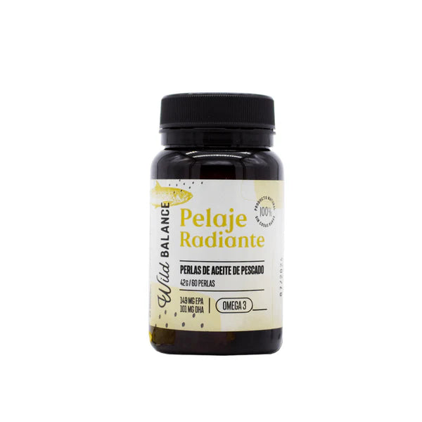 WILD BALANCE PELAJE RADIANTE - Capsule Omega 3 din Ulei de Peste pentru Caini si Pisici