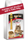 Puffins CAT Sterilized Turkey  Tuna 10Kg (Curcan  Ton) Hrana Uscata Pisici