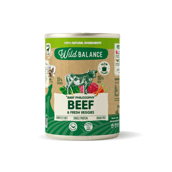 Wild Balance Dog Beef with Fresh Veggie 400g - BARF Philosophy (Vita si Legume)