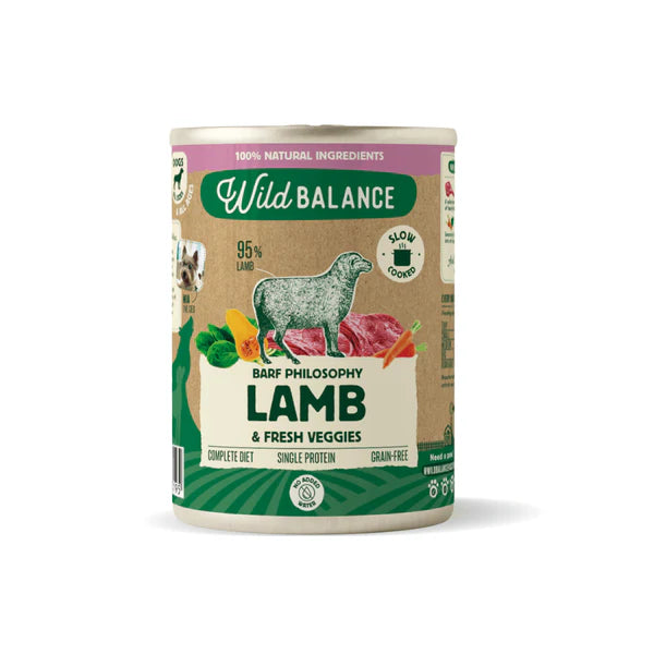 Wild Balance Dog Lamb with Fresh Veggie 400g - BARF Philosophy (Miel si Legume)